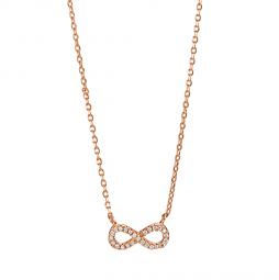 Halskette Infinity Unendlichkeit 925 Silber rosé vergoldet