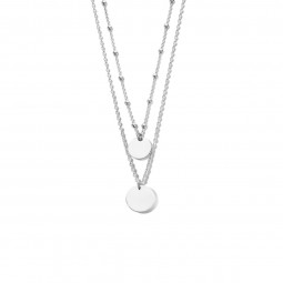 Zweireihige Halsketten für Damen 925 Silber rhodiniert