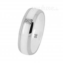 Damen Keramikring weiß