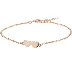 Armband Herz Heart in 925 Silber, Roségold plattiert