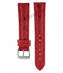 Hochwertige Uhrenarmband aus echtem Strauß Leder in rot