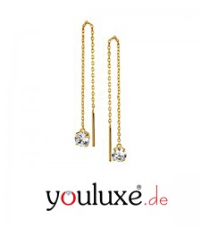 Ohrhänger Ohrringe Durchzieher - Ohrhänger lang 585 Gold