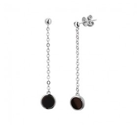 Ohrringe Lang Onyx schwarz 925 Sterling Silber