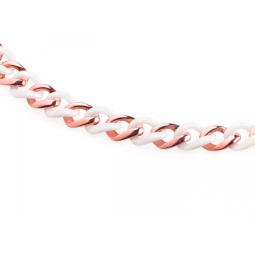 Boccia Collier Reintitan Rosegoldplattiert Ceramic weiß Poliert