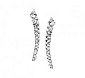 Langer Ohrstecker zum Dekorieren des ganzen Ohrläppchens, Ohrklemme, Sterlingsilber 925 mit Zirkonia