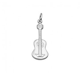 Gitarre Anhänger 925 Sterlingsilber rhodiniert