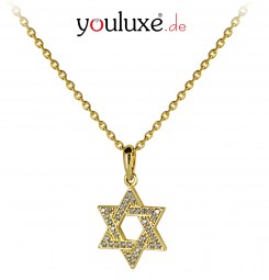 Davidstern Anhänger echt 14 Karat Gold 585