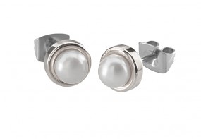 Boccia Ohrstecker mit Perle 0594-01