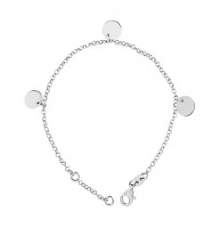 Armband Kreis Layer Geo Plättchen 925 Sterling Silber