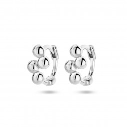 Damen Creolen 925 Sterlingsilber rhodiniert