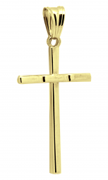 Unisex Kreuz Anhänger 585 Gold
