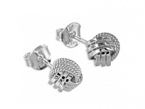 Damen-Ohrstecker Knoten Sterling Silber 925