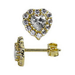 Gold Ohrstecker Herz 585 Gold