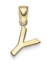 Anhänger schlicht Buchstabe Y aus 585 Gold Gelbgold 16x8mm Halsschmuck