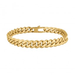 Unisex Armband STAHL Panzer gebürstet 21cm, Panzer Armband, Vergoldet