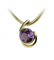 Amethyst Anhänger in 585 Gelbgold