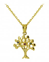 Echt Gold Lebensbaum Anhänger 585 Gold