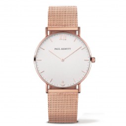 Paul Hewitt Uhr Sailor Line White Sand IP Roségold Metallband IP Roségold