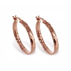 Creolen 23mm diamantiert rosé - Silber 925/000 Creolen 23mm diamantiert rosé - Silber 925/000