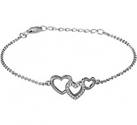 Damen-Armband mit Herz 925 Sterlingsilber rhodiniert