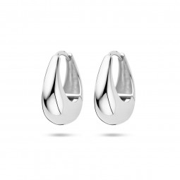 Tropfen Creolen 925 Sterlingsilber rhodiniert