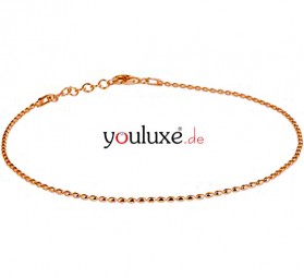 Fußkettchen Fußkette 925 Silber rotgold vergoldet 24-26 cm variabel verkürzbar