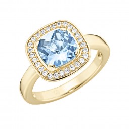 Ring Zirkonia in Carreé Form 925 Silber