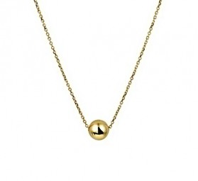 Collier Kette mit Anhänger Kugel 585 Gold Gelbgold