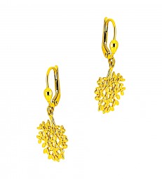 Brisur Ohrringe Ohrhänger Ohrschmuck, Lebensbaum 585 Gold