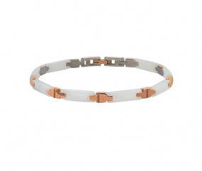 Boccia - Armband - Titan - Keramik rosegoldplattiert- 0392-03