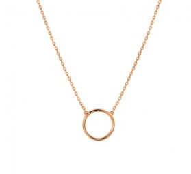 Damenkette Kreis aus 585er Gold Rosegold