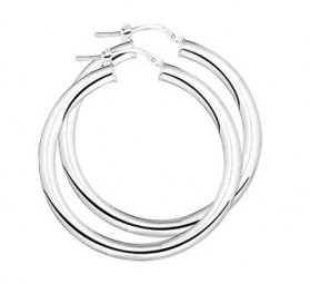 Ohrringe rund Creolen 5mm 925 Silber