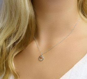 Damen Anhänger 925 Silber Herzanhänger ausgestanztes Herz