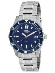 Boccia Herren Uhr 3567-04 mit Drehlünette