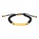 Stretch Gravurarmband mit Onyx 316 Edelstahl vergoldet