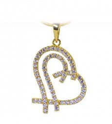 Gold Herz Damen Anhänger 585/000 Gelbgold