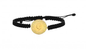 Çeyrek Altınlı İpli Bileklik 916/22 Karat