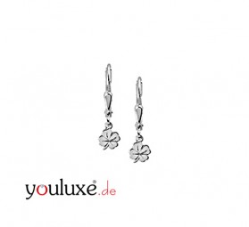 Kinder Ohrhänger Kleeblatt aus 9252 Sterlingsilber