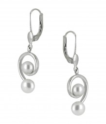 Ohschmuck Ohrhänger Perle 585er Weissgold