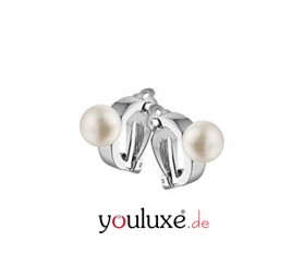 Perlen Ohrclips Clip Ohrringe 925 Silber mit runden Perlen