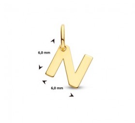 Buchstaben-Anhängern N aus 585 Gold