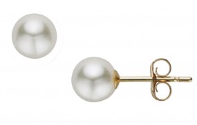 Süßwasser-Zuchtperle 585 Gold Ohrstecker
