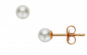 925er Rosegold Süßwasserperle Ohrringe Perle Weiß Perlenohrringe Brautschmuck