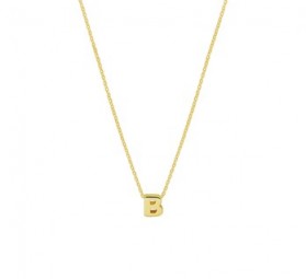 Damen Gold Buchstaben Anhänger Buchstabe - B - Initialen - Gold 585
