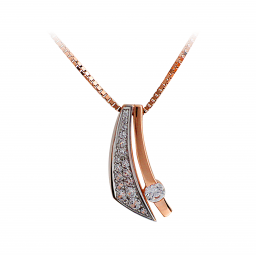 Rosegold Damen Anhänger+Kette 585 Gold
