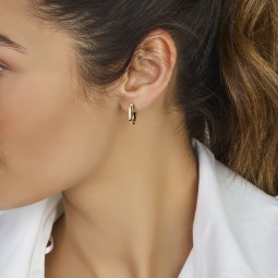 Gold Klappcreolen Silber 925 Damen - Creolen