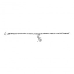 Kinderarmband mit Bambi einhänger 925 Sterlingsilber