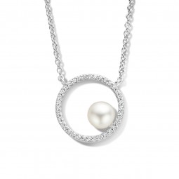 Damen Collier Zuchtperle mit Kette 925 Sterlingsilber