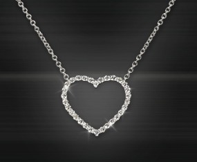 Collier Brillant herzförmig Brill.ca.0,50 cts