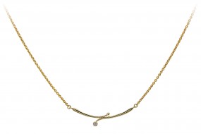 Gold Damen Collier mit einen Brillant aus 585 Gold